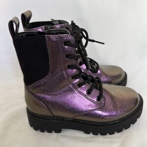 Art Class Iridescent Glittery Combat Boots